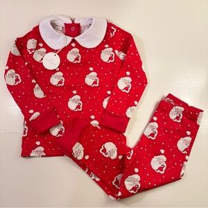 NWT Sal & Pimenta Glow in the Dark Santa PJs 2T
